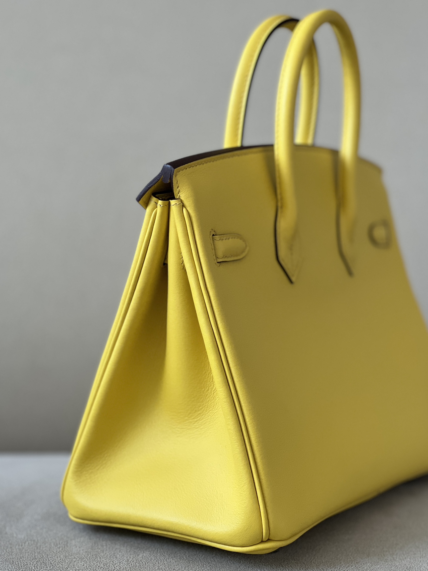 Hermes Birkin 30CM Swift Leather Handbag Lemon Yellow